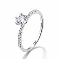 Anillo Solitario Circón Plata 925