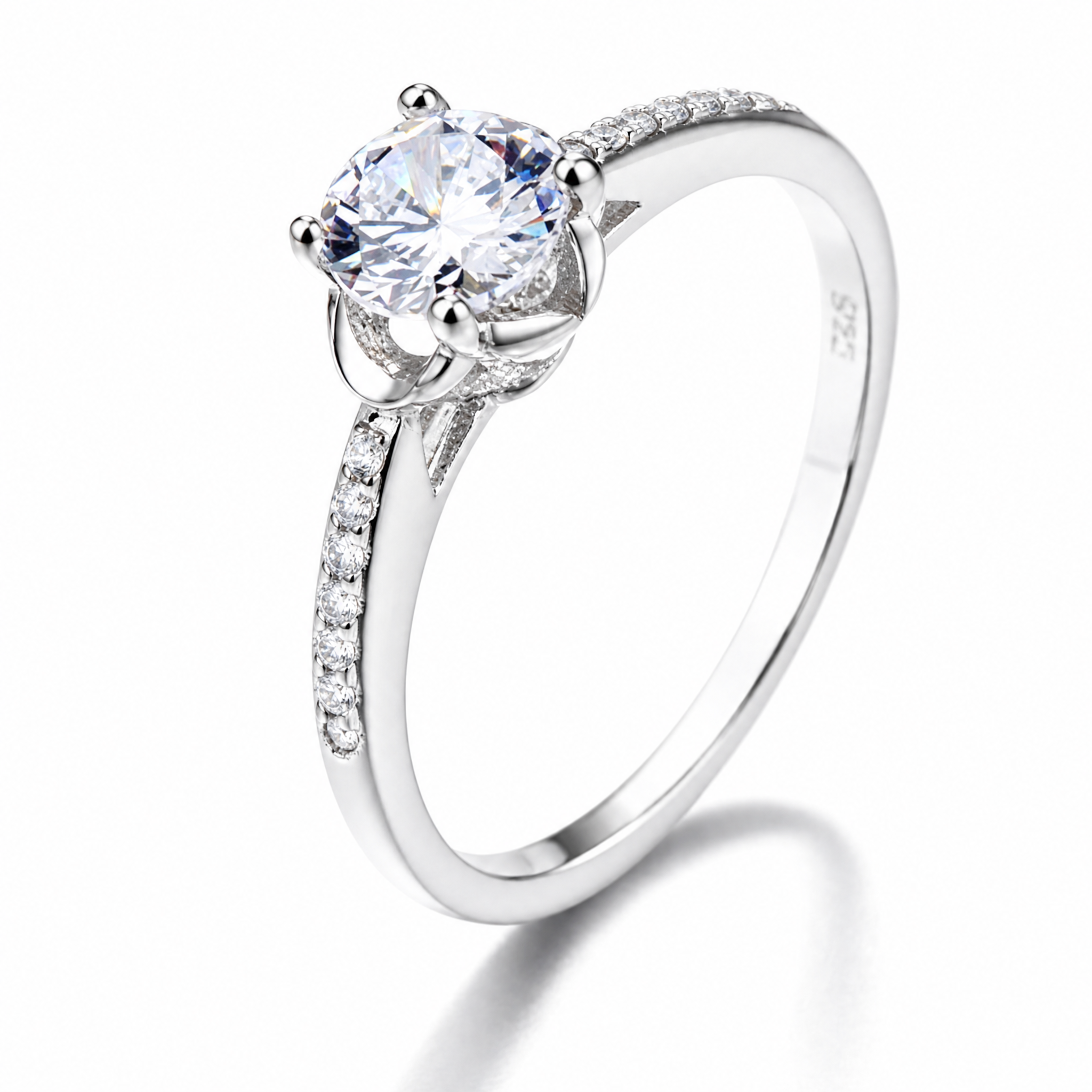 Anillo Opaline Plata 925 - foto de estudio