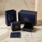 Packaging de Sophia Joyas: caja, bolsa, estuche y paño de limpieza