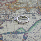 Anillo Plata 925 Solitario Circón Elegante Compromiso