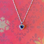 Collar Con Colgante Plata 925 Corazón Circones Elegante