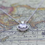 Collar Con Colgante Plata 925 Corazón Circones Elegante