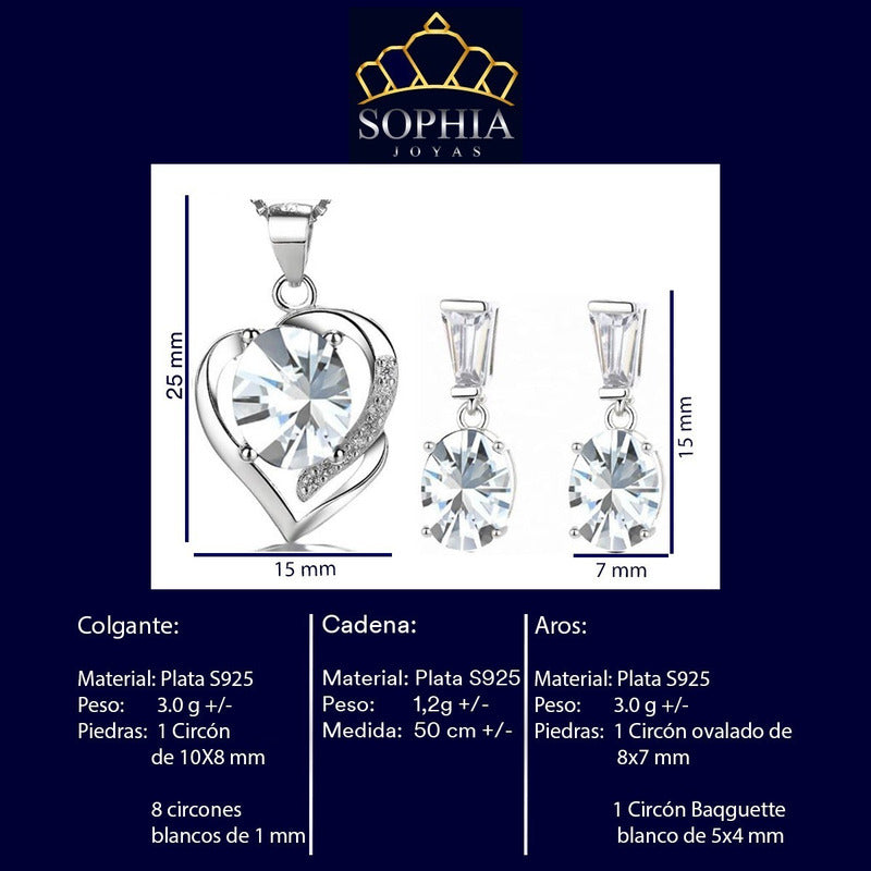 Conjunto Aster Plata 925