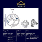Conjunto Saphirae Plata 925