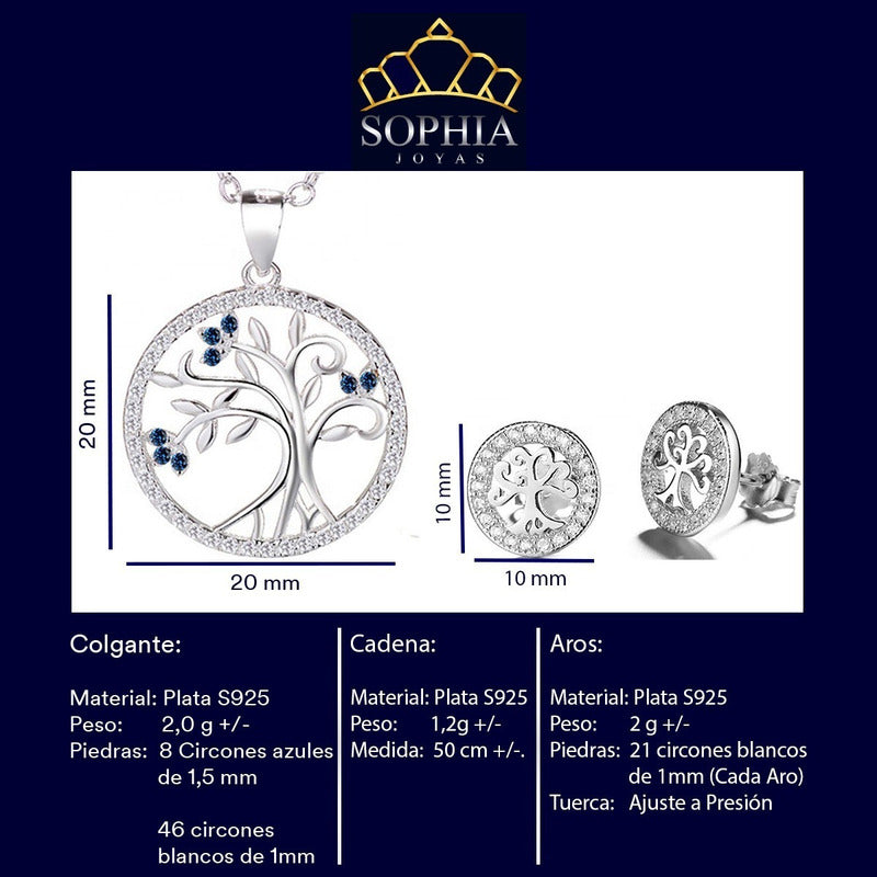 Conjunto Saphirae Plata 925