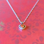 Collar Con Colgante Plata 925 Corazón Circones Elegante