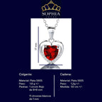 Collar Con Colgante Plata 925 Corazón Circones Elegante