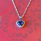 Collar Con Colgante Plata 925 Corazón Circones Elegante