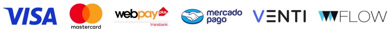 Medios de pago: Visa, Mastercard, Webpay, Mercado Pago, Venti y Flow