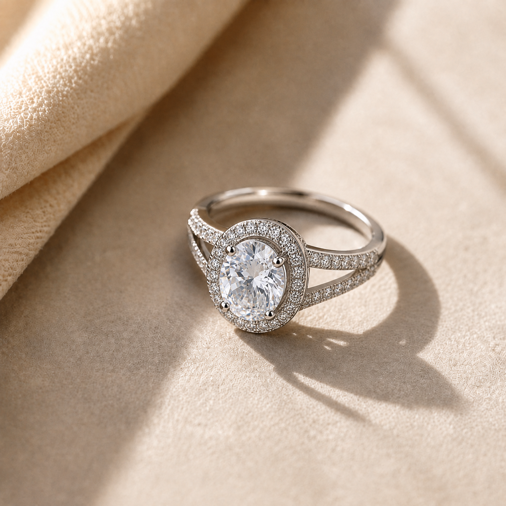 Anillo Alba Plata 925 - sobre tela