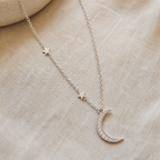 Collar Calyros de plata 925 sobre lino