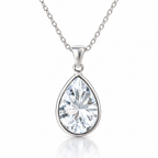 Collar Enara de plata 925 con circon gota blanco