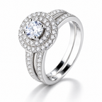 Anillo doble Eris Plata 925, foto de estudio