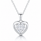 Collar Isora de plata 925 con colgante de corazón y circón blanco