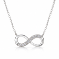 Colgante Selia de plata 925 con infinito y circones