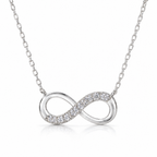 Colgante Selia de plata 925 con infinito y circones